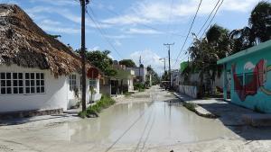 Isla Holbox geflutete Strassen